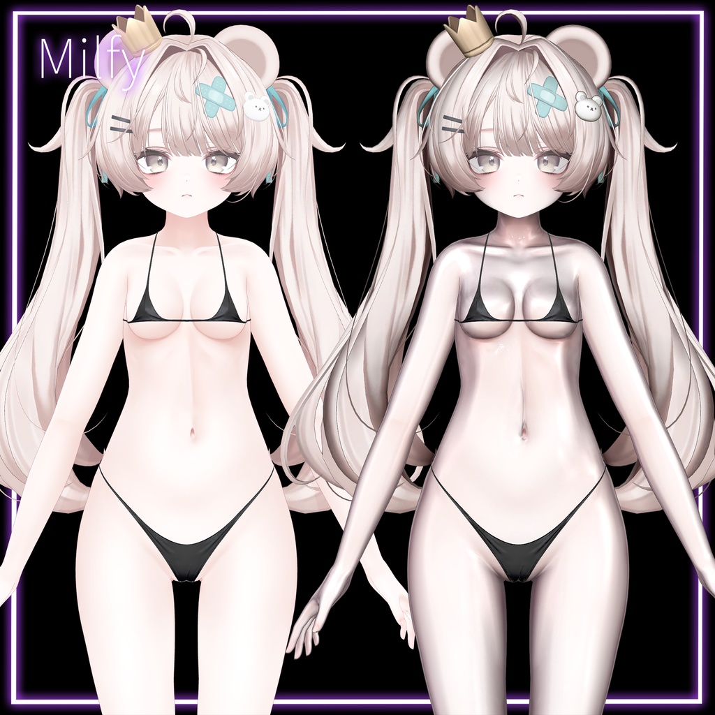 【セール中】背徳の艶肌マテリアル+髪や服に使えるliltoonプリセット