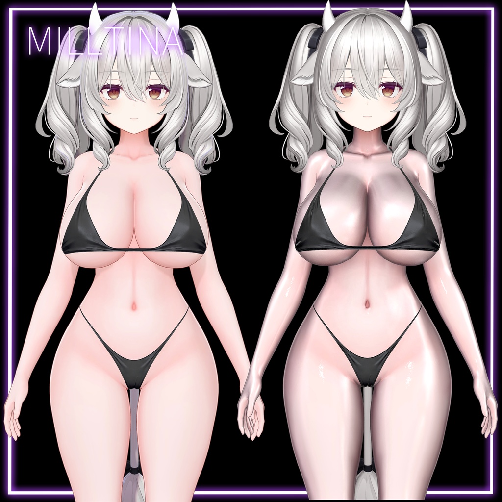 【セール中】背徳の艶肌マテリアル+髪や服に使えるliltoonプリセット