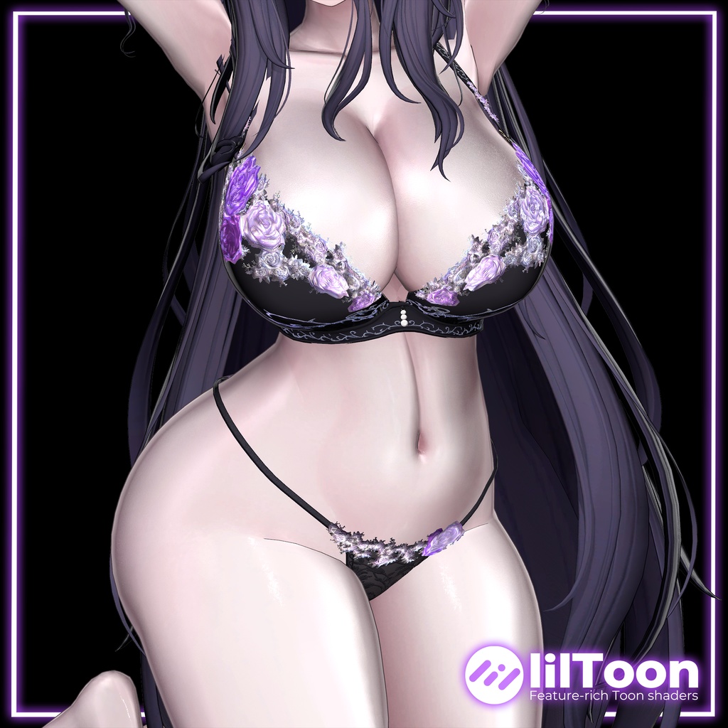 【セール中】背徳の艶肌マテリアル+髪や服に使えるliltoonプリセット