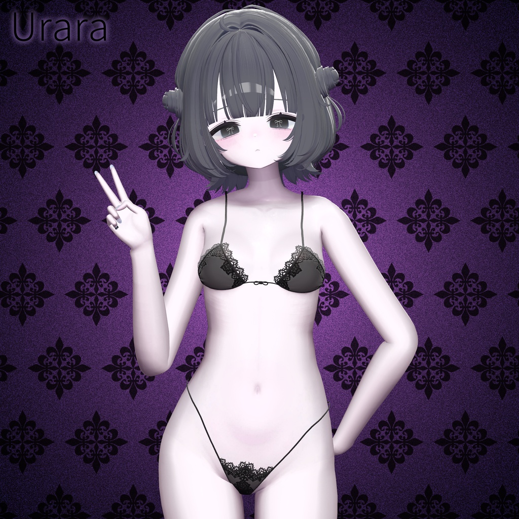 ⭐SALE⭐ゴシックドール肌マテリアル+髪と服用マテリアル【liltoon対応】