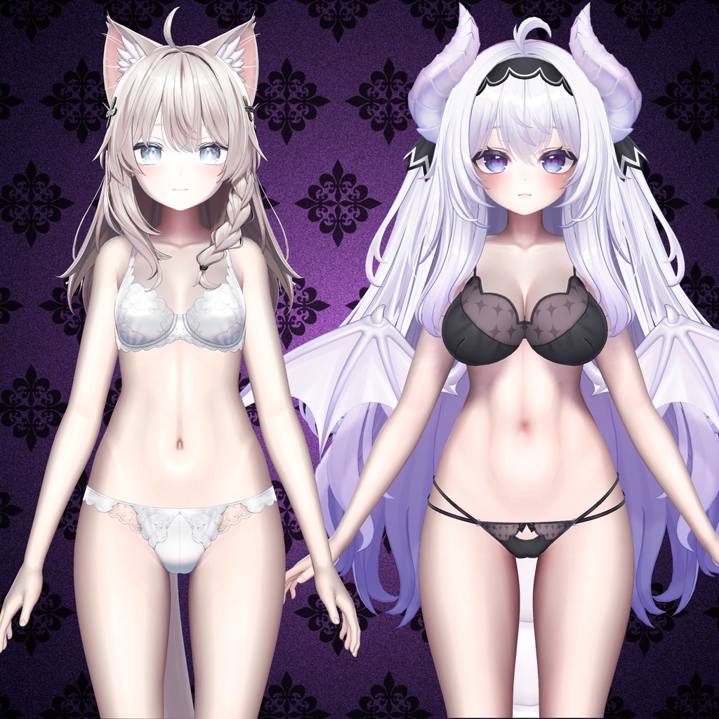 ⭐SALE⭐ゴシックドール肌マテリアル+髪と服用マテリアル【liltoon対応】