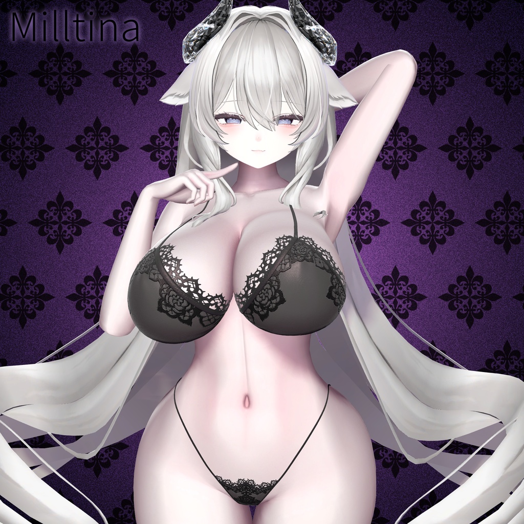⭐SALE⭐ゴシックドール肌マテリアル+髪と服用マテリアル【liltoon対応】
