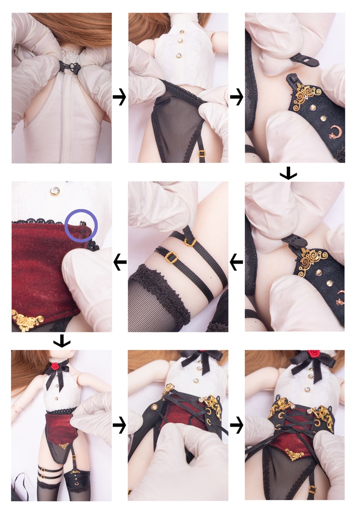 クロ魔女 MDD衣装セット(S、L、L plus胸)販売終了