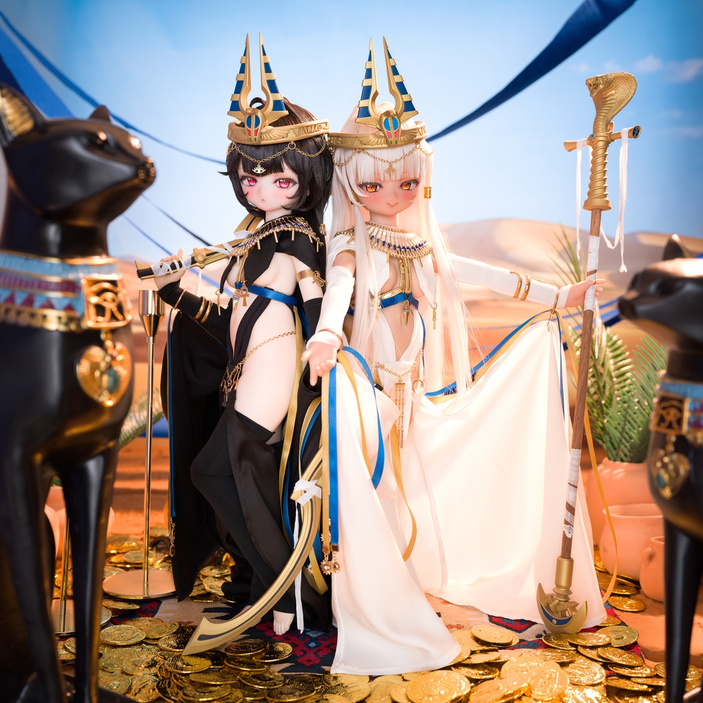 砂海の帝姫（黒月/白日）MDD衣装セット (ベースボディ、もちあしベースボディ、S・M・M+・L・L+胸パーツ共通) 