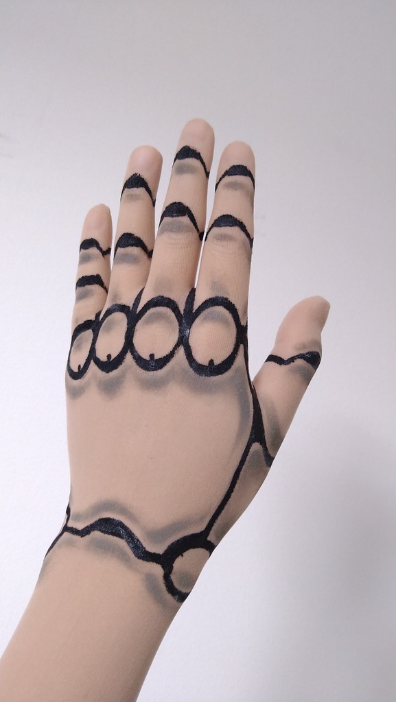 サイボーグ変身手袋(肌色タイプ)/ストッキング生地製