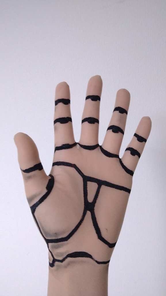 サイボーグ変身手袋(肌色タイプ)/ストッキング生地製