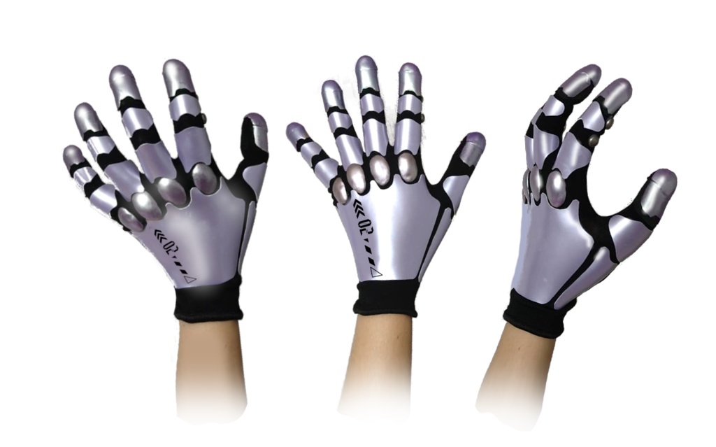 サイボーグ手袋(メカver')メタリックパープル/男性用サイズ