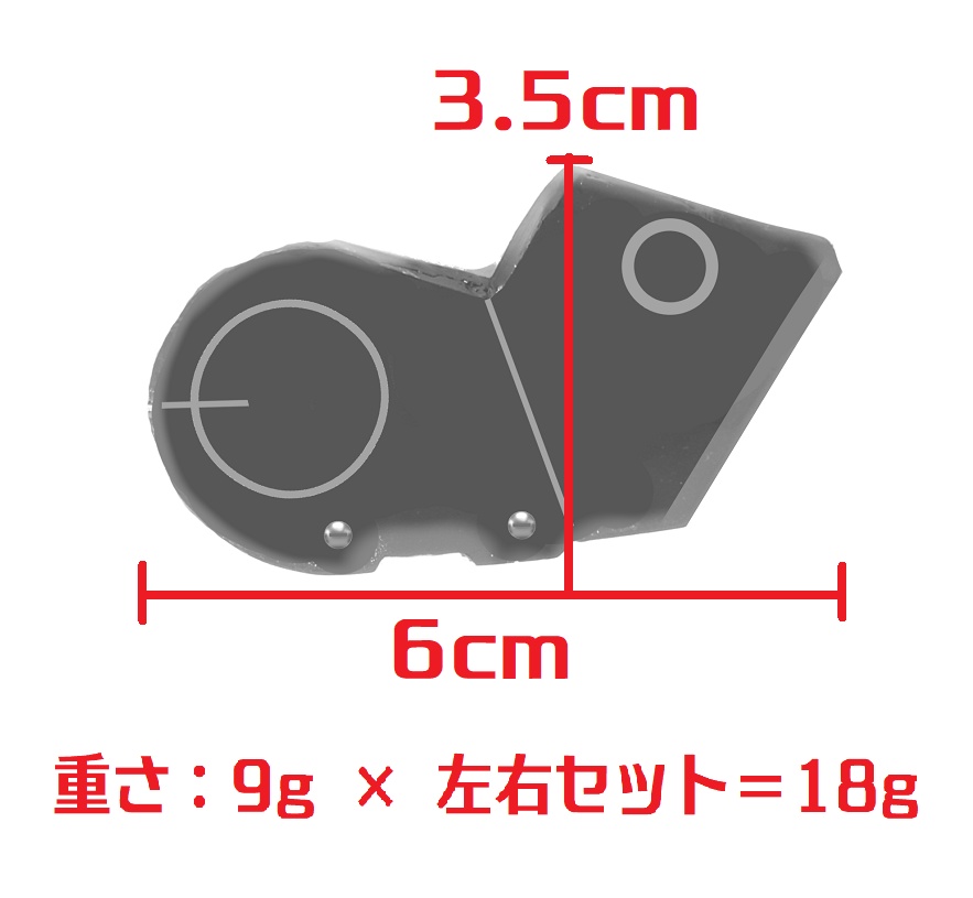 サイバーヘアクリップ typeーB(ブラックグリーンver')※左右セット