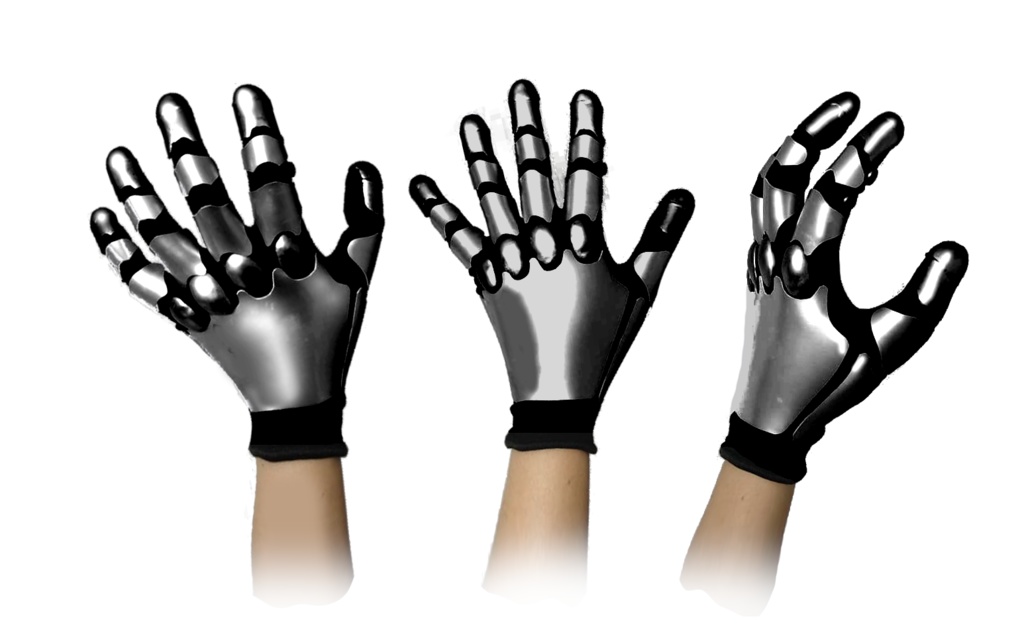 サイボーグ手袋(メカver')プレーンガンメタル/女性用サイズ