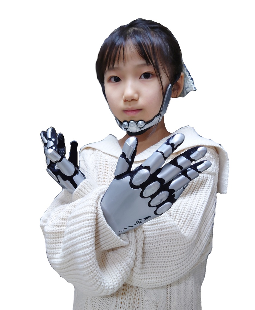 サイボーグ手袋(メカver')シルバー/SSサイズ(子供用)