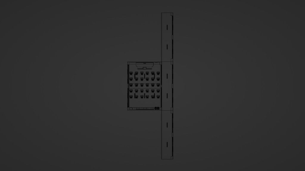 教室【3dモデル】廊下付き