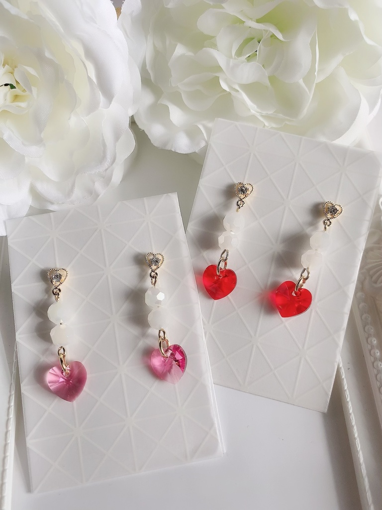 ハートスワロのピアス