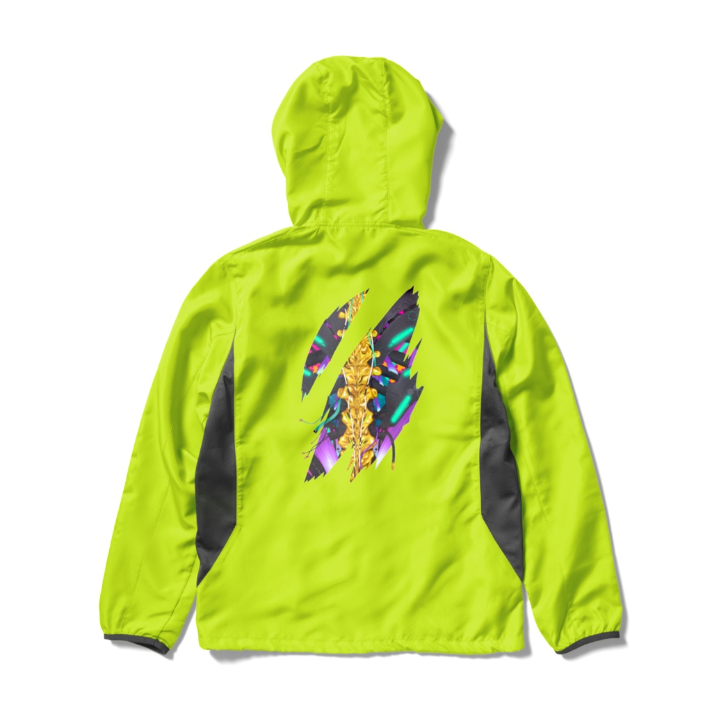 サイバーパンク背骨ウインドブレーカー