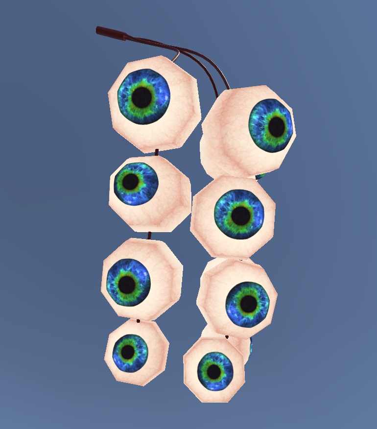 【ぎょろっ】目がうごくVRCアクセサリー【髪飾り・目玉】