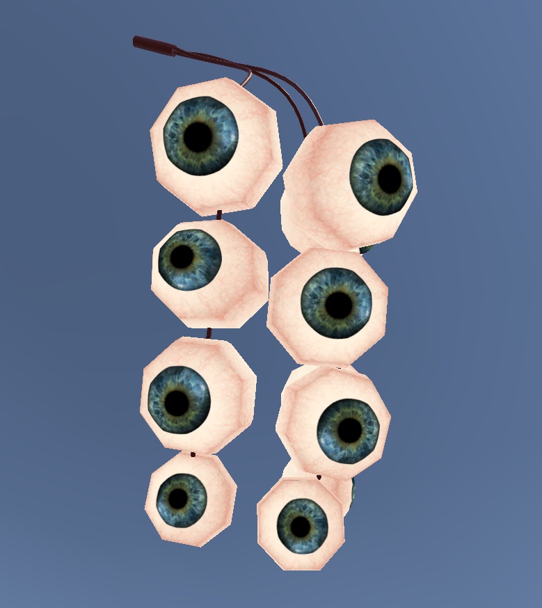 【ぎょろっ】目がうごくVRCアクセサリー【髪飾り・目玉】