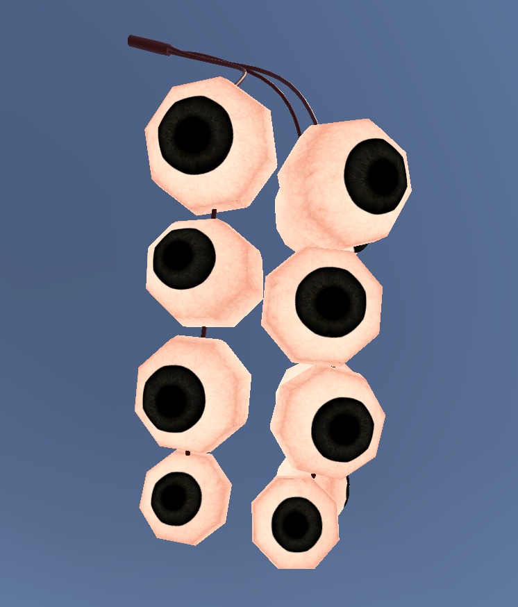 【ぎょろっ】目がうごくVRCアクセサリー【髪飾り・目玉】