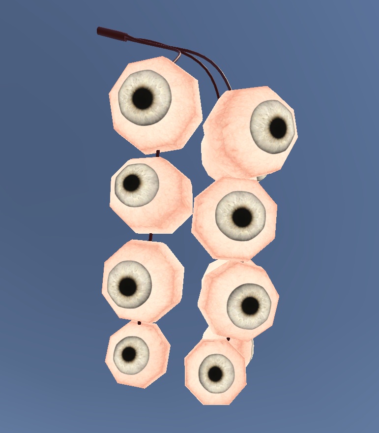 【ぎょろっ】目がうごくVRCアクセサリー【髪飾り・目玉】