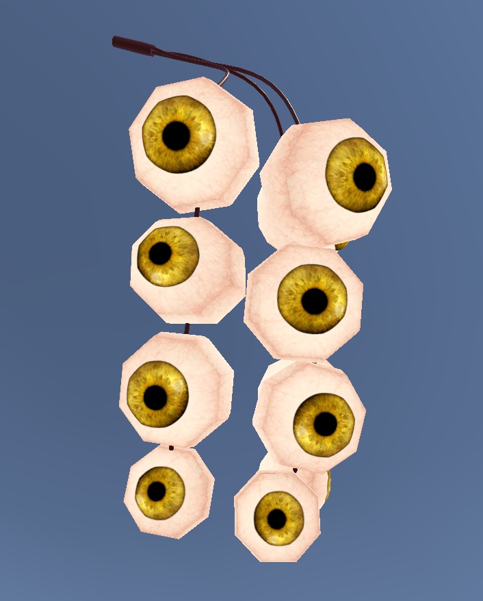 【ぎょろっ】目がうごくVRCアクセサリー【髪飾り・目玉】
