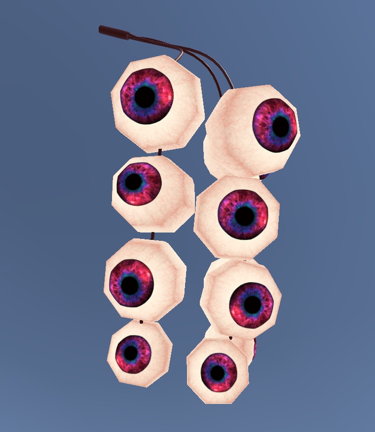 【ぎょろっ】目がうごくVRCアクセサリー【髪飾り・目玉】