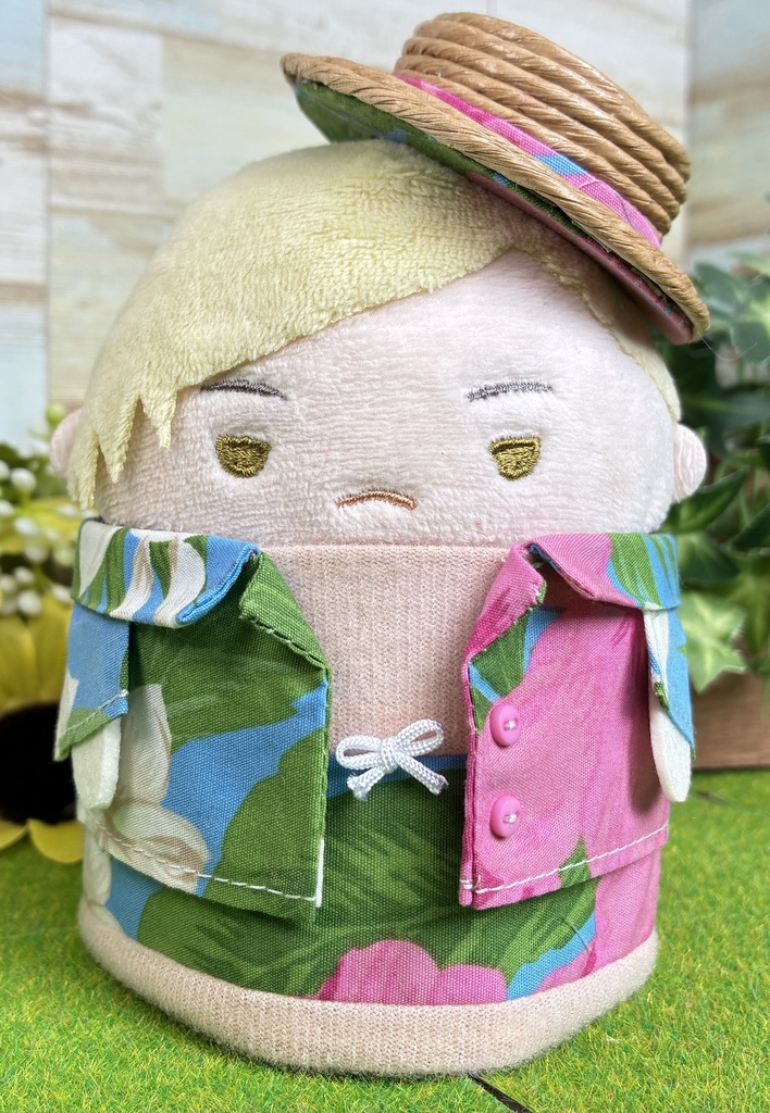 ふわコロりん アロハシャツ ブルー