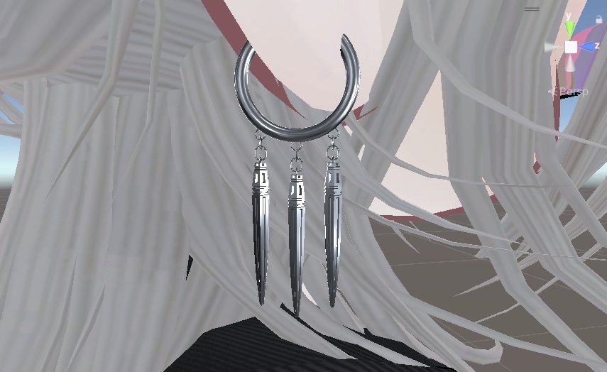 triple charm earring