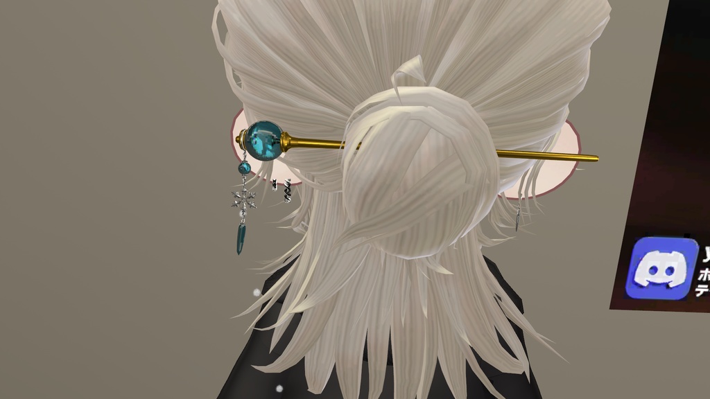 一本軸簪(雪の結晶)