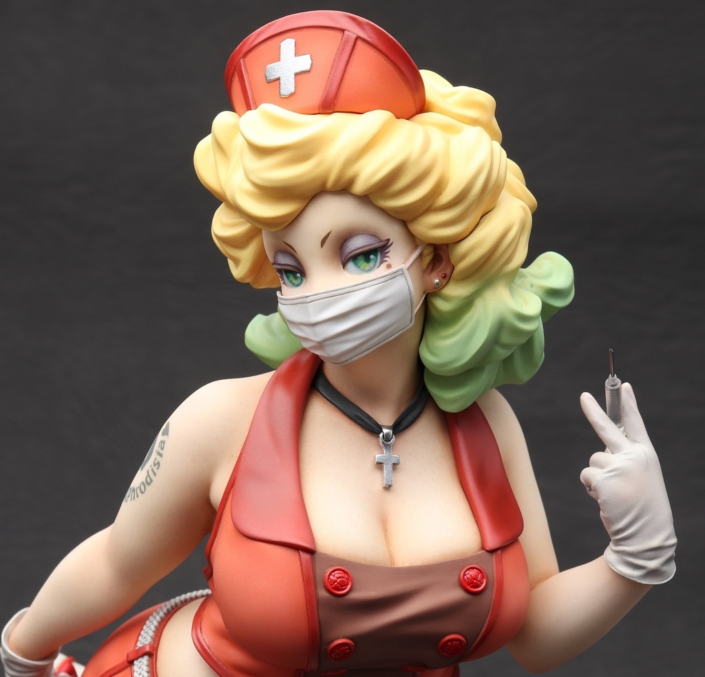 塗装済み完成品 PLAYFUL NURSE 藤本圭紀 ガレージキット フィギュア Playful Nurse ガレージキット