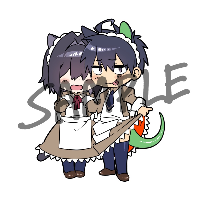 男女のメイドさんアクキー
