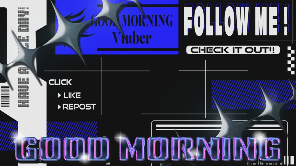 【フリー素材】good morning Vtuber