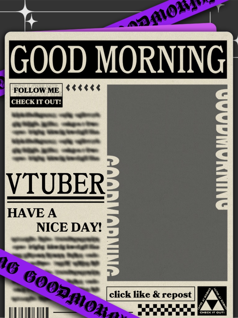 【フリー素材】good morning Vtuber