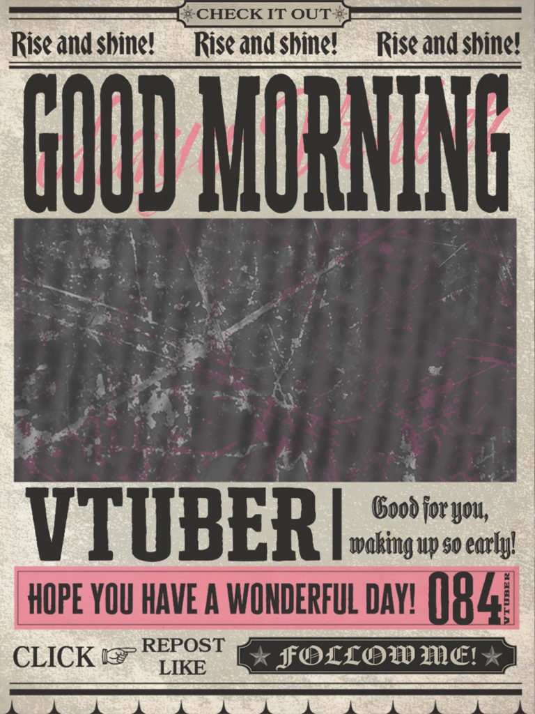 【フリー素材】Goodmorning Vtuber