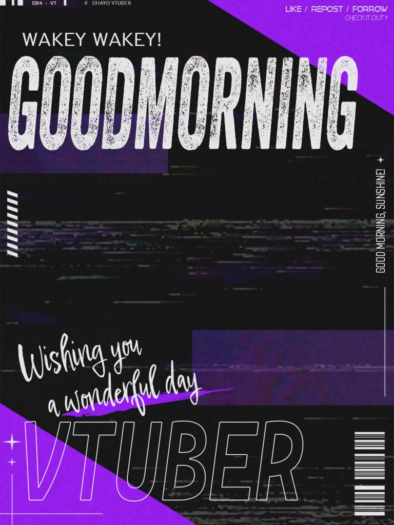 【フリー素材】goodmorning Vtuber