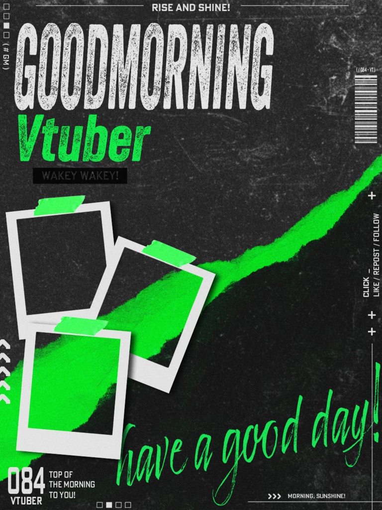 【フリー素材】Goodmorning vtuber