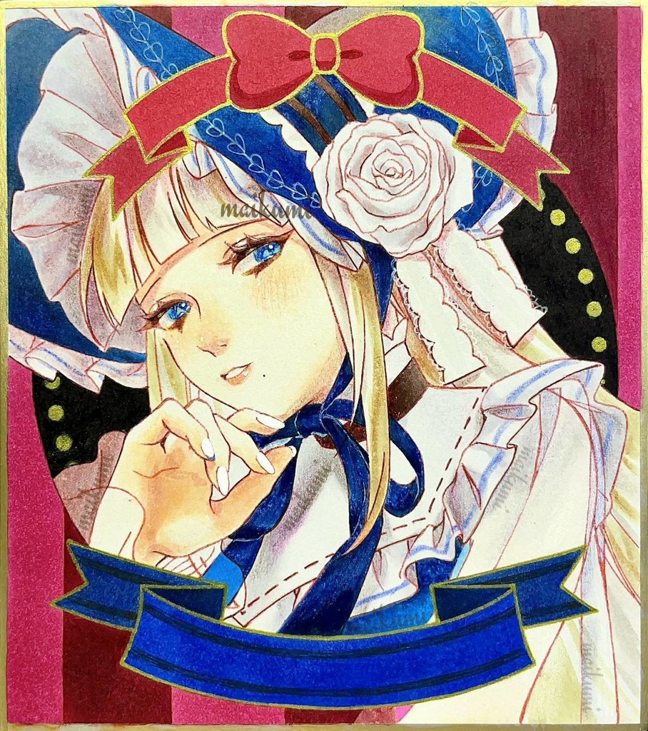 《額装原画》Milk  tea 召し上がれ