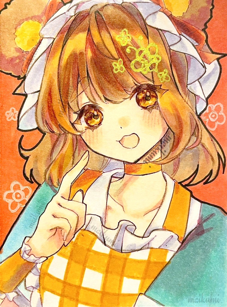 《額装原画》魔法少女 えへっ