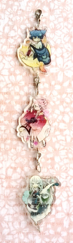 左文字連結アクリルチャーム