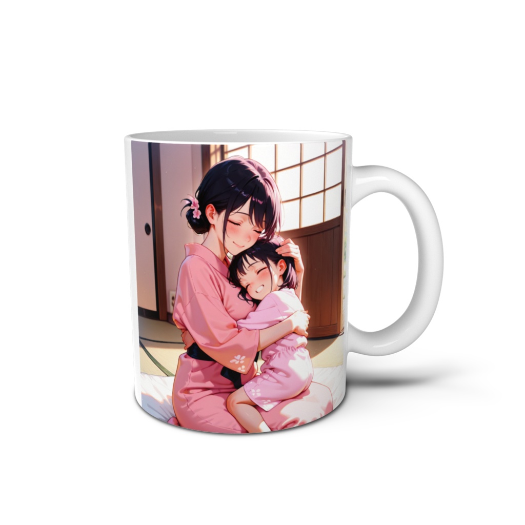 親子のしあわせなイラストマグカップ 〜やさしさに包まれたなら…〜