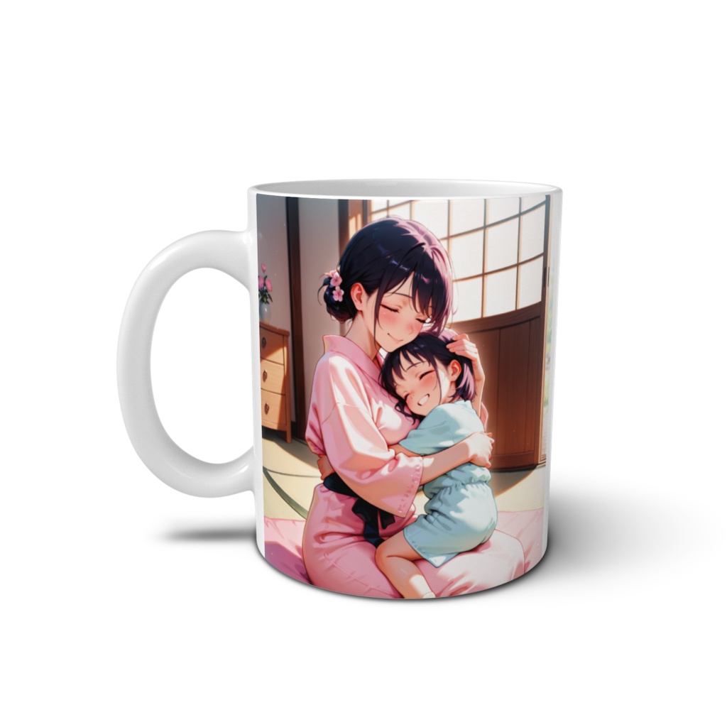 親子のしあわせなイラストマグカップ 〜やさしさに包まれたなら…〜