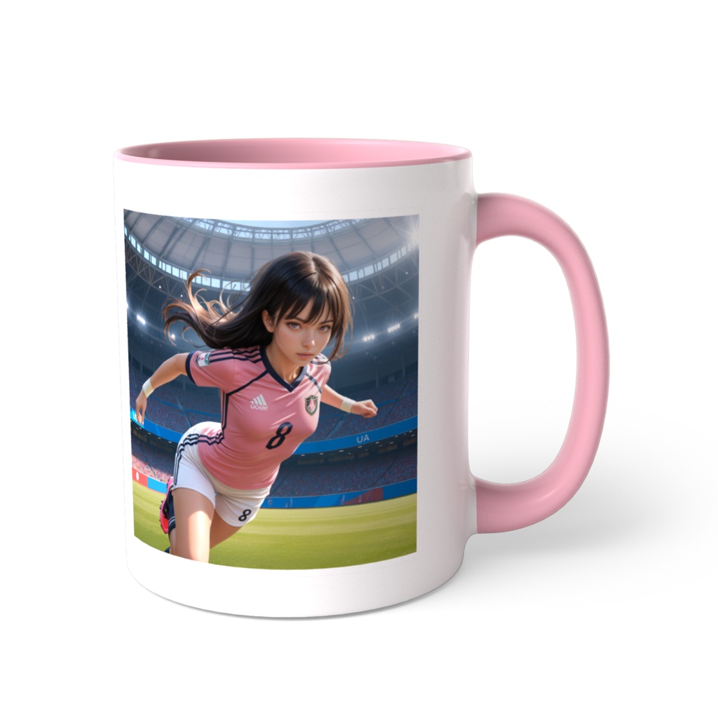 サッカー女子イラスト・No.8 マグカップ