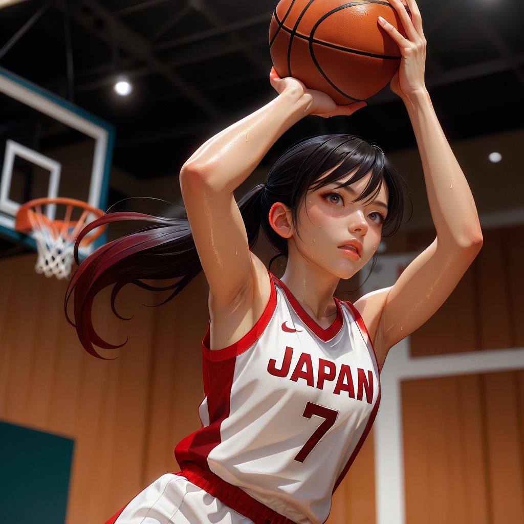 バスケット女子日本代表No.7（シュート）