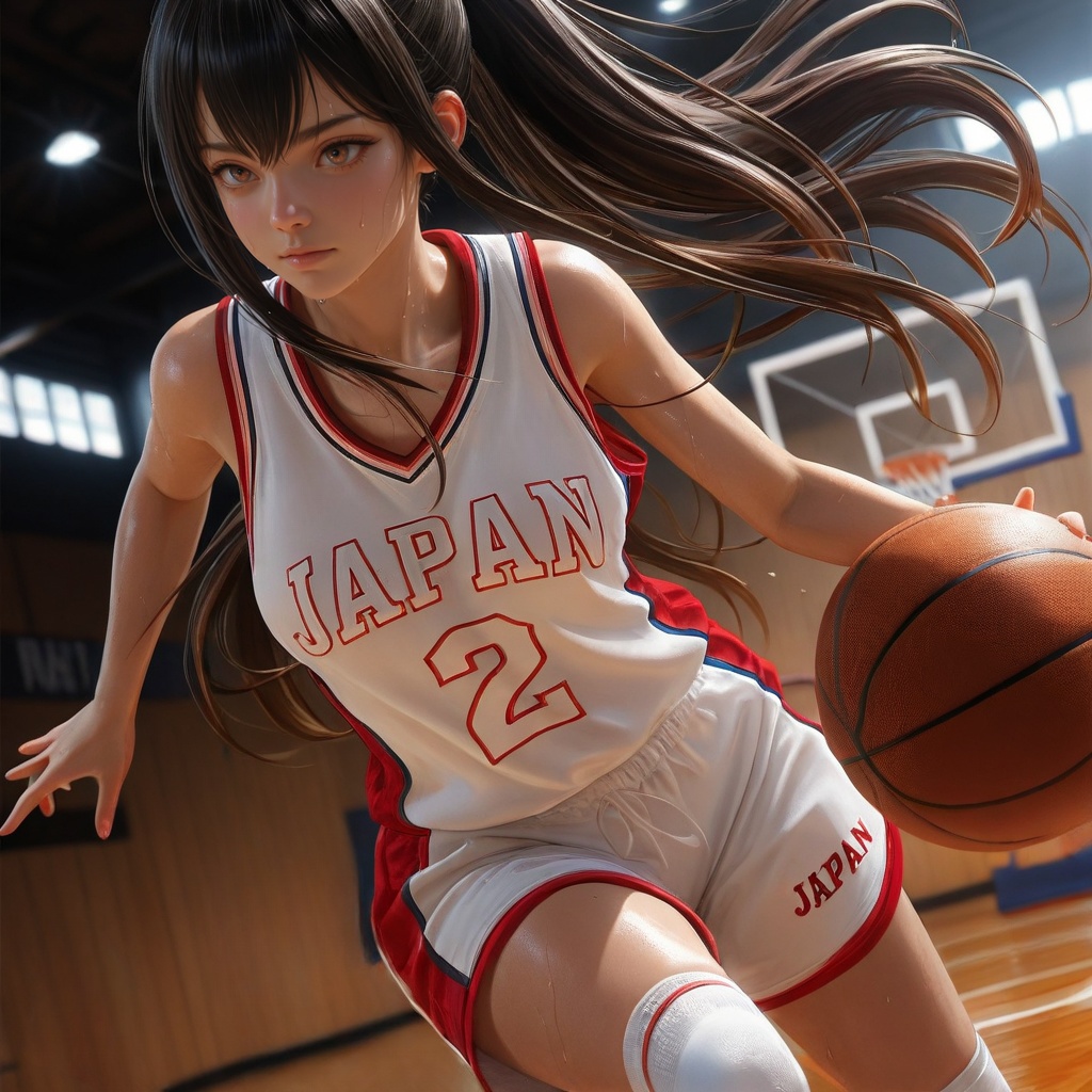 バスケット女子日本代表No.2（ドリブル）