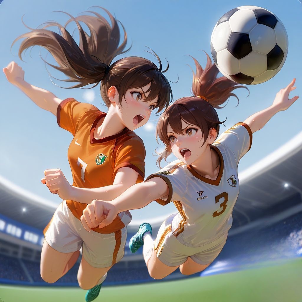 サッカー女子（ゴール前の攻防）