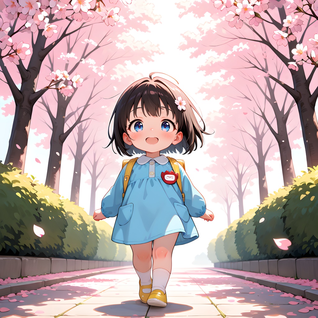 小さな一歩さくら道（青）