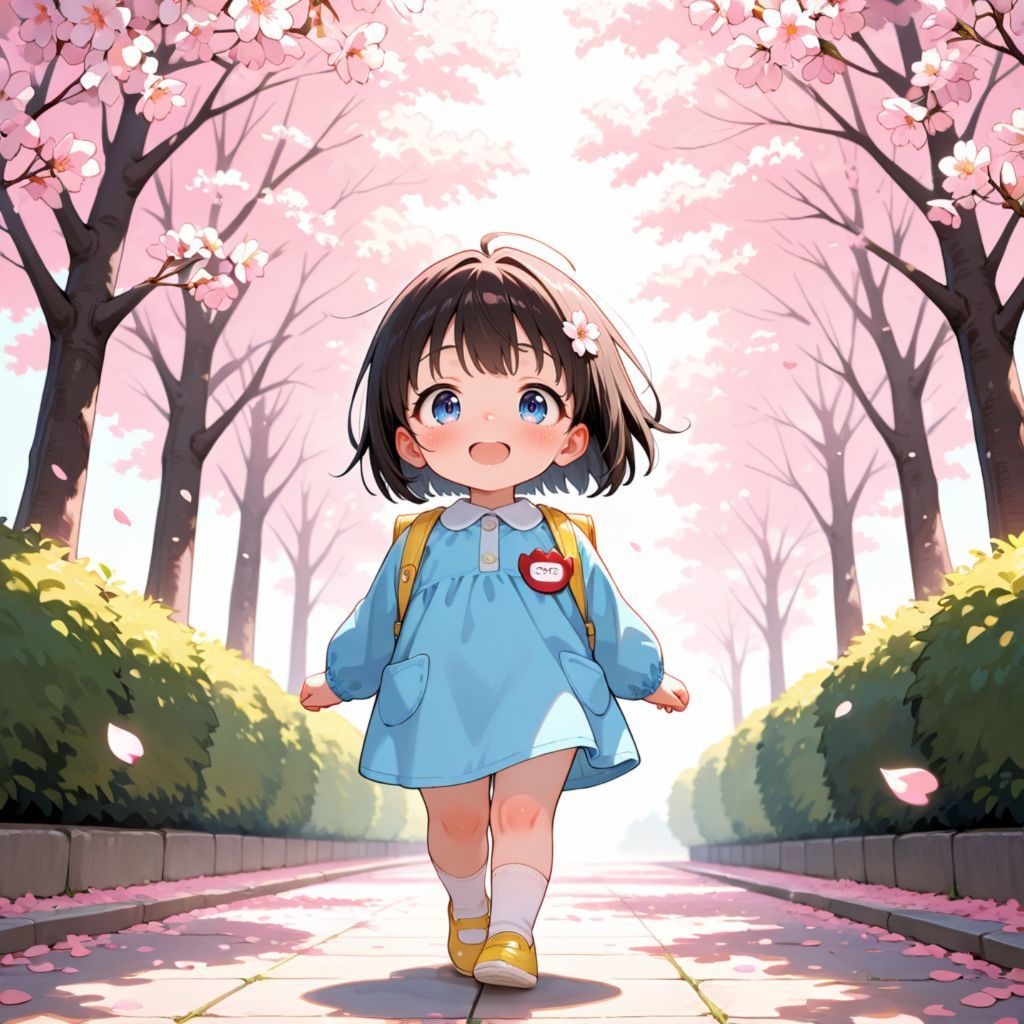 小さな一歩さくら道（青）