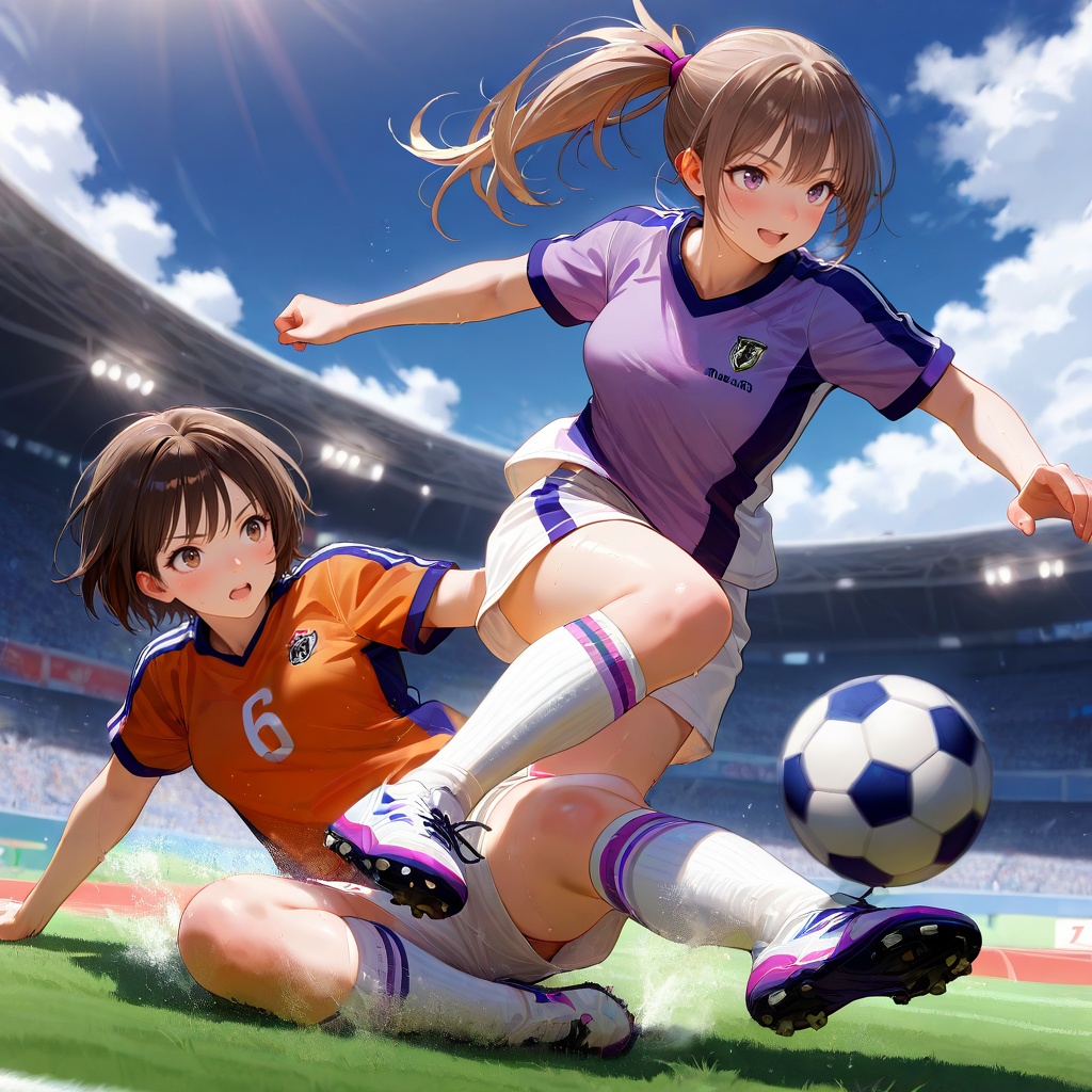 サッカー女子（タックル）