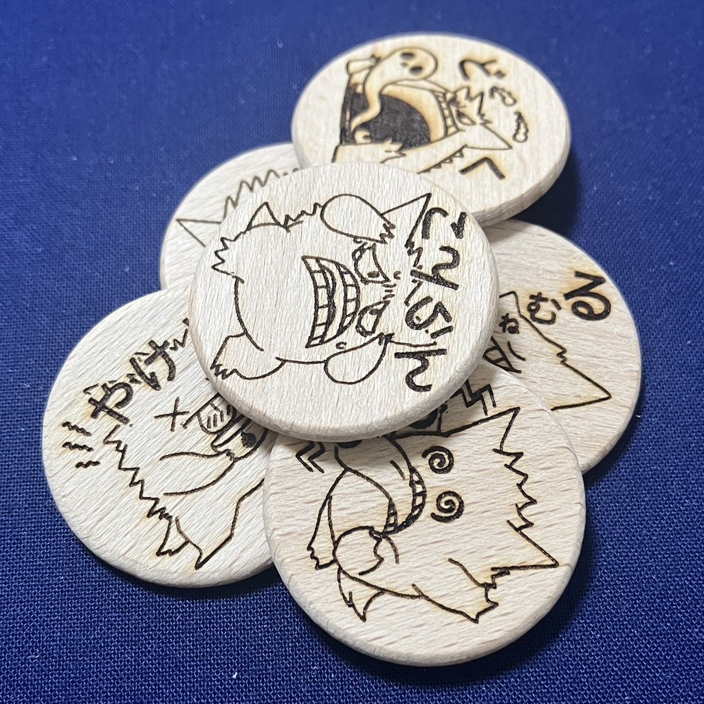 【ハンドメイド】木製 ゲンガー 状態異常マーカー