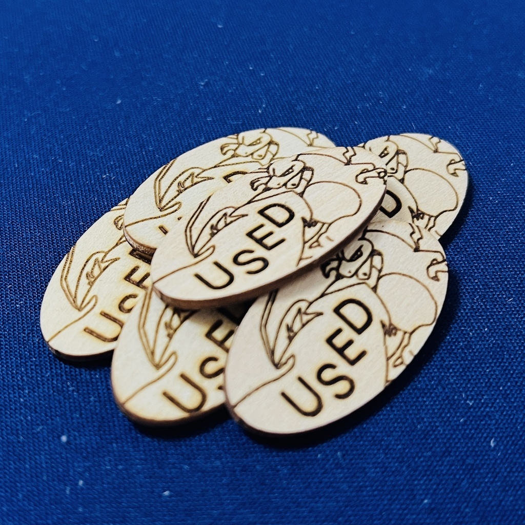 【ハンドメイド】木製 リザードン USEDマーカー 12枚