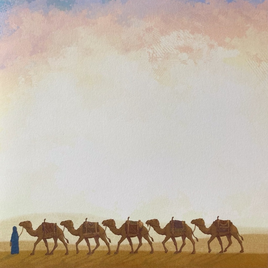 サハラ砂漠・ラクダレターセットA5