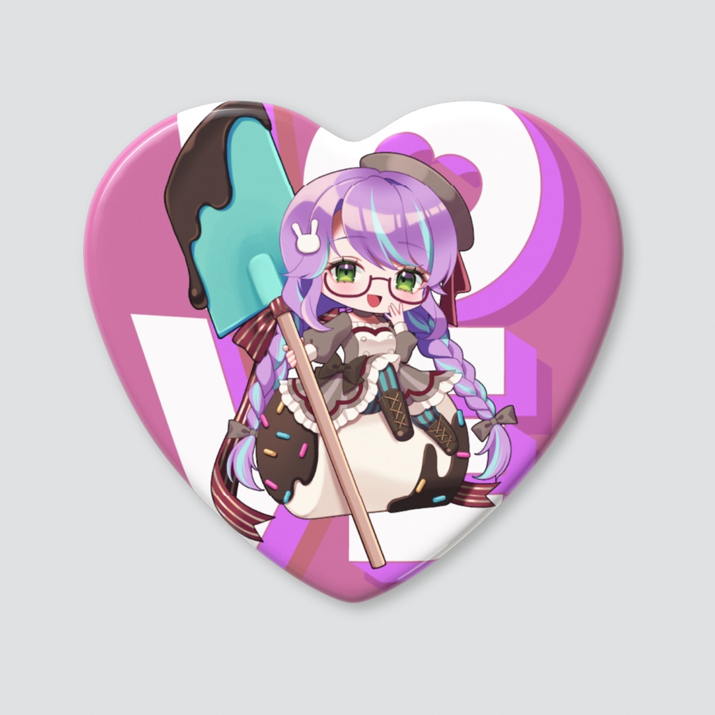 ハート缶バッジ【アキバレンタイン】