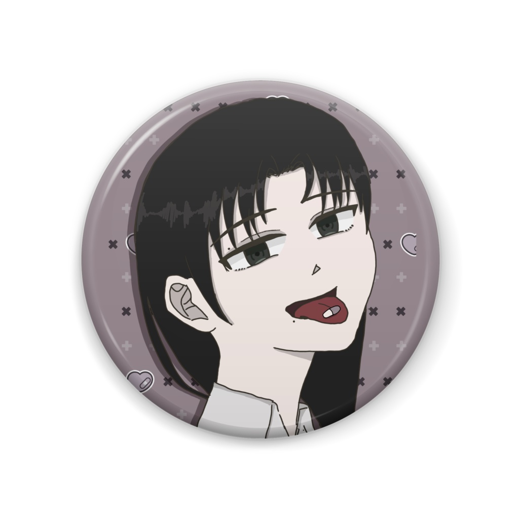 チカヨさんおくすり缶バッチ